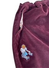 Load image into Gallery viewer, HOOD-RITUAL // TELEV!S!STAR &quot;ROYAL FAMILY&quot; BURGUNDY CORDUROY PANTS
