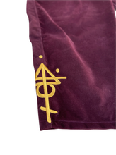 Load image into Gallery viewer, HOOD-RITUAL // TELEV!S!STAR "ROYAL FAMILY" BURGUNDY CORDUROY PANTS