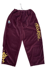 Load image into Gallery viewer, HOOD-RITUAL // TELEV!S!STAR &quot;ROYAL FAMILY&quot; BURGUNDY CORDUROY PANTS
